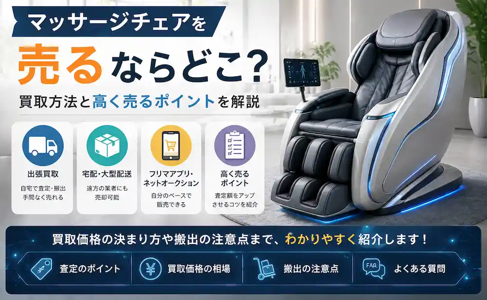 マッサージチェアを売るならどこがいい？のイメージ画像